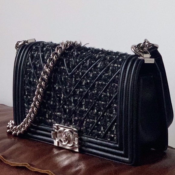 Black Medium Boy Bag - Picture 4 of 7